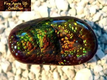 Slaughter Mountain Fire Agate Gemstone SLG066 Photo