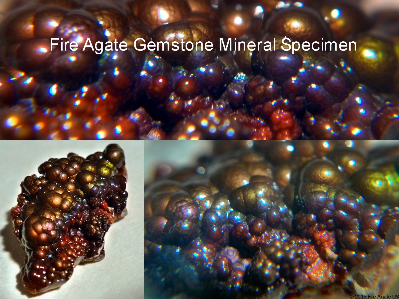 Arizona Fire Agate Gemstone Mineral Specimen FAR261 Photo 1
