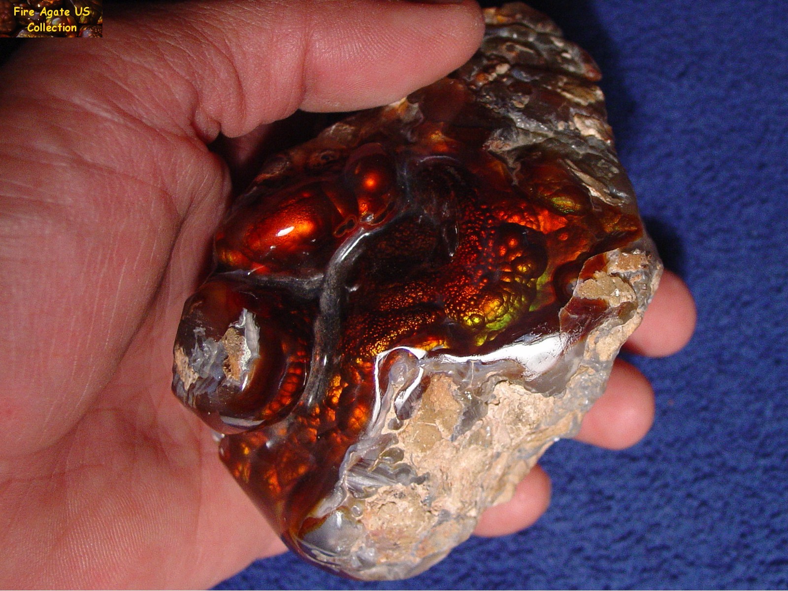 Slaughter Mountain Arizona Fire Agate Gemstone Display Mineral Specimen SLM036 Photo 5