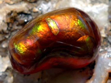 Photo Slaughter Mountain Fire Agate Gemstone SLG042
