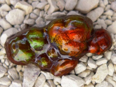 Image Bright Fire Agate Cabochon 6.7ct 21x10x4mm Slaughter Mountain AZ Gemstone SLG067