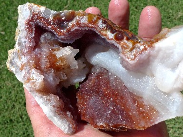 Photo Fire Agate Chalcedony Quartz Crystal Mineral Specimen Arizona Gemstone SLM017
