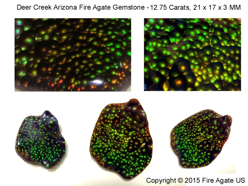 Photo Deer Creek Arizona Fire Agate Gemstone DCG030