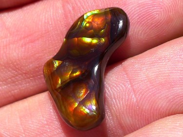 Image Gem Quality Fire Agate Cab Rough Window 11.8ct Slaughter Mountain Arizona SLG062