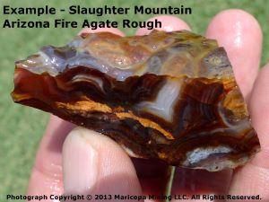 1 Pound Slaughter Mountain Fire Agate Rough Sample Stone 2