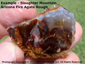 1 Pound Slaughter Mountain Fire Agate Rough Sample Stone 3