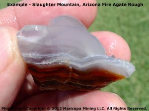 1 Pound Slaughter Mountain Fire Agate Rough Sample Stone 4