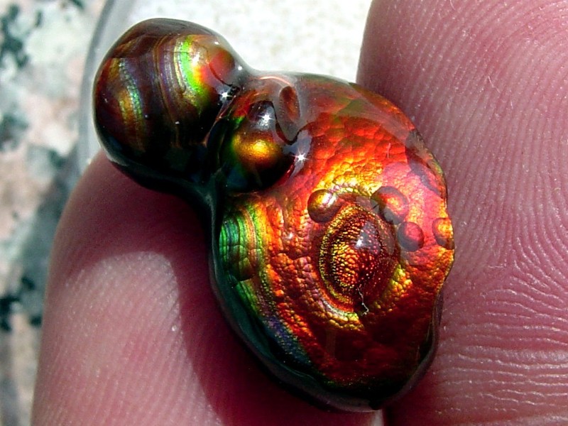 Photo Slaughter Mountain Fire Agate Gemstone